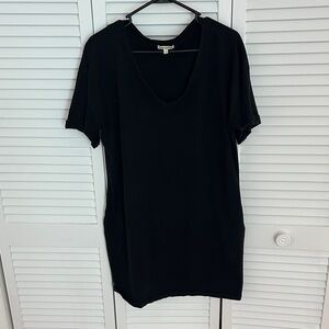 Black Short Sleeve Tee Dress